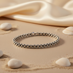 Load image into Gallery viewer, 925 Sterling Silver Star Chain Bracelet | Men's Jewelry