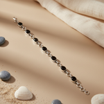 将图像加载到图库查看器中, 925 Silver Onyx Stone Bracelet for Women | Classic Jewelry