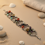 将图像加载到图库查看器中, 925 Silver Multi-Gemstone Bracelet for Women | Statement Jewelry