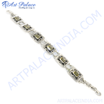 Load image into Gallery viewer, 925 sterling silver bracelet featuring citrine gemstones, designed for women's fashion jewelry.