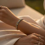 将图像加载到图库查看器中, 925纯银紫水晶手链(女士款)| 方形宝石首饰