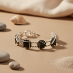 将图像加载到图库查看器中, 925 Silver Onyx Stone Bracelet for Women | Daily Wear Gift