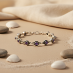 将图像加载到图库查看器中, 925 Silver Blue Gemstone Bracelet for Women | Gift Jewelry