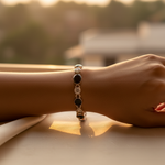 Load image into Gallery viewer, 925 Silver Black Onyx & CZ Bracelet for Women | Gift Jewelry