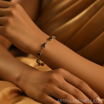 将图像加载到图库查看器中, 925纯银黑色方形宝石手链,女士款 | 礼物