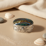 将图像加载到图库查看器中, Silver Pill Box with Gemstone | Decorative Jewelry Box