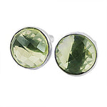 Load image into Gallery viewer, 925 Silver Green Amethyst Stud Earrings for Women | Gift