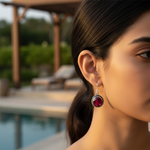 Load image into Gallery viewer, 925 Silver Ruby Earrings | Women's Gemstone Dangle Earrings