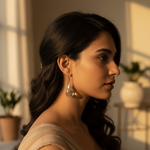 将图像加载到图库查看器中, 女士银色透明水晶水滴耳环 | 垂坠耳环