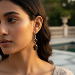 Load image into Gallery viewer, 925 Sterling Silver Earrings with Gemstone | Dangle Earrings for Women