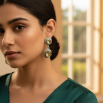 Load image into Gallery viewer, 925 Silver Prehnite Dangle Earrings for Women | Gemstone Jewelry