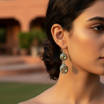 Load image into Gallery viewer, 925 Silver Prehnite Dangle Earrings for Women | Gemstone Jewelry