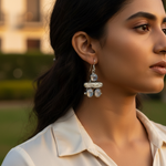 将图像加载到图库查看器中, 925 Silver Moonstone Drop Earrings for Women | Dangle Earrings