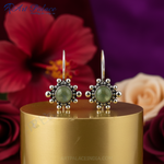Load image into Gallery viewer, 925 Silver Green Gemstone Earrings for Women | Dangle Earrings
