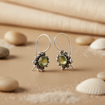 将图像加载到图库查看器中, 925 Silver Green Gemstone Earrings for Women | Dangle Earrings