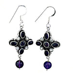 将图像加载到图库查看器中, 925 Silver Amethyst Drop Earrings | Gemstone Jewelry for Women