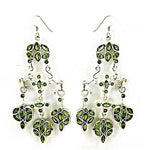 将图像加载到图库查看器中, 925 Silver Peridot Dangle Earrings for Women | Gemstone Jewelry