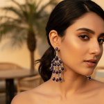 Load image into Gallery viewer, 925 Silver Amethyst Chandelier Earrings for Women | Gift