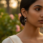 Load image into Gallery viewer, 925 Silver Garnet Drop Earrings for Women | Gemstone Jewelry