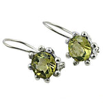 Load image into Gallery viewer, 925 Silver Peridot Drop Earrings for Women | Green Gemstone