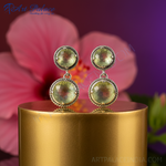 Load image into Gallery viewer, 925 Silver Green Gemstone Drop Earrings for Women | Gift