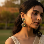 将图像加载到图库查看器中, 925 Silver Green Gemstone Drop Earrings for Women | Gift