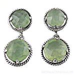 Load image into Gallery viewer, 925 Silver Green Gemstone Drop Earrings for Women | Gift