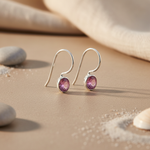 Load image into Gallery viewer, 925 Silver Pink Topaz Earrings for Women | Gemstone Jewelry