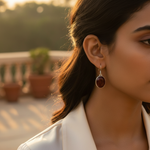 Load image into Gallery viewer, 925 Silver Carnelian Drop Earrings for Women | Daily Wear Gift