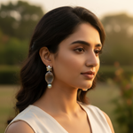 Load image into Gallery viewer, 925 Silver Moonstone & Pearl Drop Earrings for Women | Gift