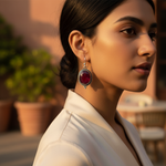 Load image into Gallery viewer, Ruby Earrings in 925 Silver | Gemstone Jewelry for Women