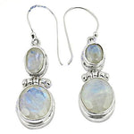 Load image into Gallery viewer, 925 Silver Moonstone Drop Earrings for Women | Dangle Earrings