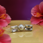 Load image into Gallery viewer, 925 Silver Pearl & Quartz Earrings | Women's Elegant Jewelry