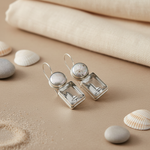Load image into Gallery viewer, 925 Silver Pearl & Quartz Earrings | Women's Elegant Jewelry