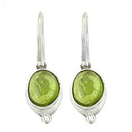 Load image into Gallery viewer, 925 Silver Peridot Drop Earrings for Women | Green Gemstone Jewelry