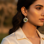 Load image into Gallery viewer, 925 Silver Peridot Earrings | Square Stone Earrings For Women