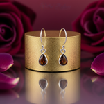 Load image into Gallery viewer, Pendientes de lágrima de granate en plata 925 para mujer | Joyería de regalo