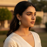 将图像加载到图库查看器中, 925纯银黄水晶水滴耳环(女士款)| 宝石首饰