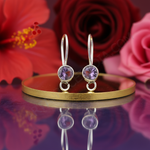 Load image into Gallery viewer, 925 Silver Amethyst Drop Earrings for Women | Gemstone Jewelry