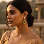 将图像加载到图库查看器中, 925纯银黄水晶水滴耳环(女士款)| 宝石首饰