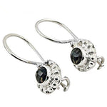Load image into Gallery viewer, 925 Silver Black Stone Drop Earrings for Women | Dangle Jewelry