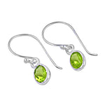 将图像加载到图库查看器中, 925 Silver Peridot Drop Earrings for Women | Dangle Earrings