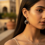 Load image into Gallery viewer, 925 Silver Garnet Drop Earrings for Women | Gemstone Jewelry