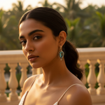 Load image into Gallery viewer, 925 Silver Blue Topaz Teardrop Earrings for Women