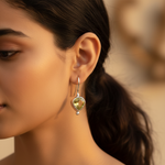 将图像加载到图库查看器中, 925纯银黄水晶水滴耳环(女士款)| 垂坠耳环