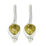 将图像加载到图库查看器中, 925 Silver Citrine Teardrop Earrings for Women | Dangle Earrings