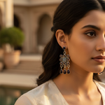 Load image into Gallery viewer, 925 Silver Garnet & Iolite Drop Earrings for Women | Gift