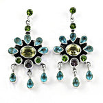 Load image into Gallery viewer, 925 Silver Gemstone Dangle Earrings | Blue Topaz Earrings for Women