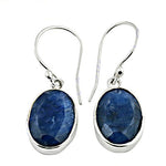 将图像加载到图库查看器中, 925 Silver Sapphire Drop Earrings for Women | Gemstone Jewelry