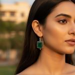 Load image into Gallery viewer, Emerald Earrings in 925 Sterling Silver for Women | Gift